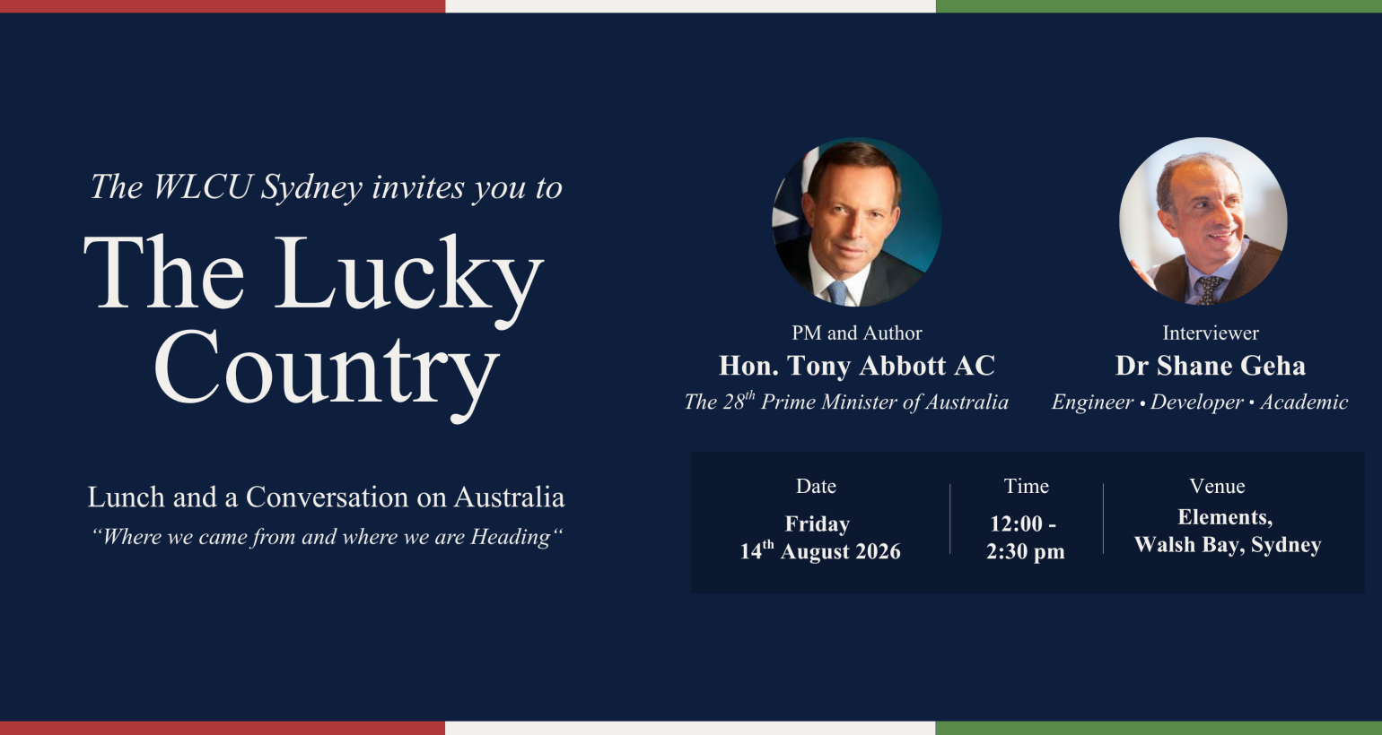 The Lucky Country: Lunch and a Conversation on Australia